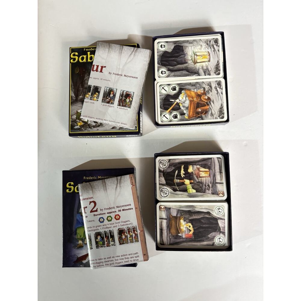 Lot Of Two Games - Saboteur And Saboteur 2 Complete Card Game Sets VG Condition - Picture 13 of 16